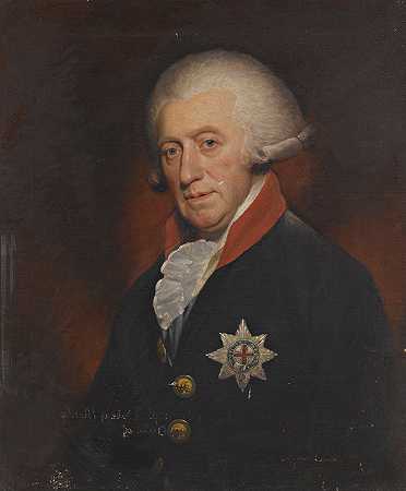 乔治肖像，第四任开衫伯爵，后蒙塔古第一公爵（1712-1790）`Portrait of George, 4th Earl of Cardigan, Later 1st Duke of Montagu (1712~1790) by Sir William Beechey