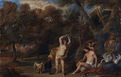 维纳斯哀悼被杀的阿多尼斯`Venus Bewailing the Slain Adonis (1649 ~ 1659) by Frans Wouters