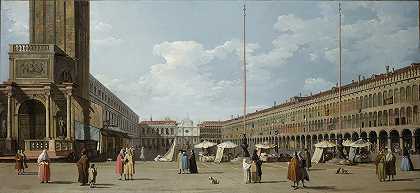 威尼斯，圣玛丽亚·德拉致敬的莫洛`Venice, the Molo with Santa Maria della Salute (c. 1740 ~ 1745) by Canaletto