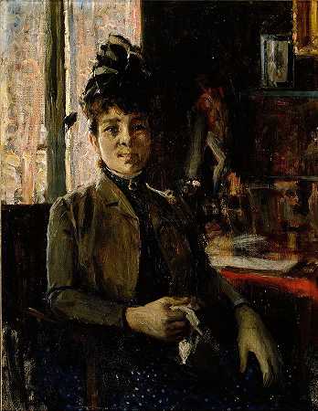山谷中的伯爵湾`Countess Berthe De Vallombreuse (1888) by Akseli Gallen-Kallela