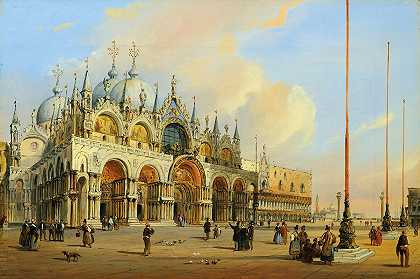 圣马克威尼斯s大教堂`Saint Marks Basilica, Venice by Carlo Grubacs