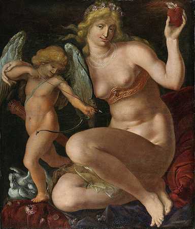 维纳斯与爱神`Venus and Amor (1605 ~ 1610) by Jacob de Gheyn II