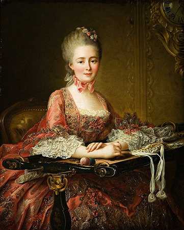 考蒙特侯爵夫人`Marquise de Caumont la Force (1767) by François-Hubert Drouais