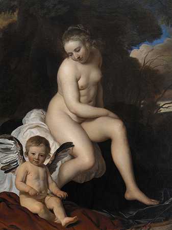 维纳斯与丘比特`Venus and Cupid (1628 – 1670) by Jacob Van Loo