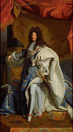 路易十四画像`Portrait of Louis XIV by After Hyacinthe Rigaud