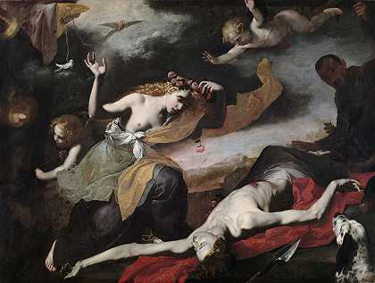 维纳斯发现死亡的阿多尼斯`Venus Discovering the Dead Adonis (c. 1650)