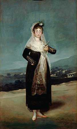 圣地亚哥侯爵像`Portrait of the Marquesa de Santiago by Francisco de Goya