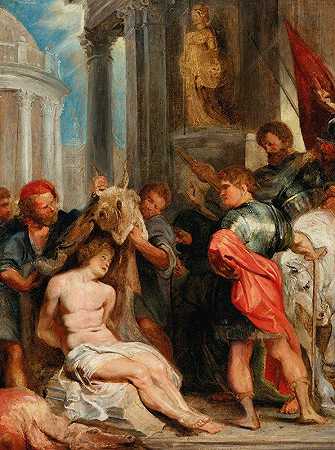 圣克雷桑托斯的折磨`The Torture of Saint Chrysanthus by Peter Paul Rubens