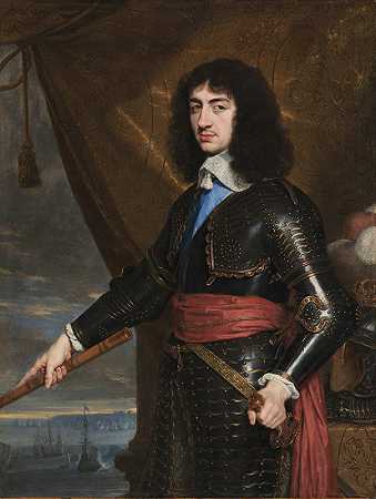 英国国王查理二世画像`Portrait of King Charles II of England (1653) by Philippe de Champaigne