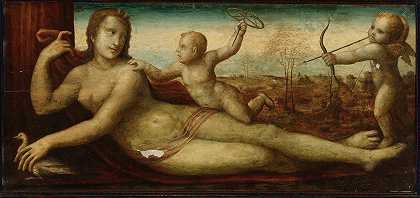倾斜的维纳斯和两个阿莫里尼`Reclining Venus With Two Amorini by Bartolomeo Neroni
