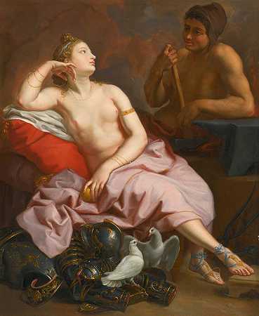维纳斯在瓦肯熔炉中`Venus In The Forge Of Vulcan by Circle Of Jean Siméon Berthélemy