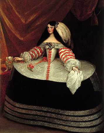 伊内斯·德祖尼加，蒙特雷伯爵夫人`Inés de Zúñiga, Countess of Monterrey (1660 ~ 1670) by Juan Carreño de Miranda