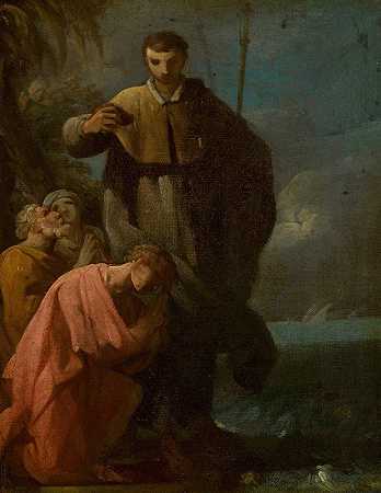 圣人的洗礼`The Baptism Of A Saint by Antonio González Velázquez