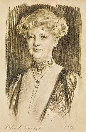 爱丽丝，索尔兹伯里第四任侯爵夫人`Alice, The 4th Marchioness Of Salisbury (1923) by John Singer Sargent