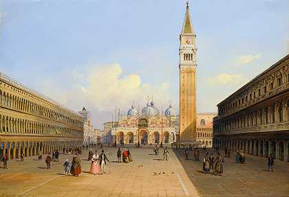 圣马克威尼斯s广场`Saint Marks Square, Venice by Carlo Grubacs