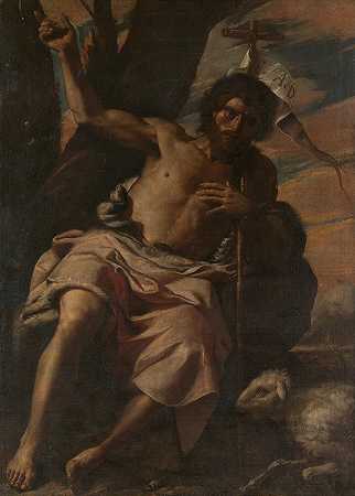 施洗者圣约翰讲道`Saint John the Baptist Preaching (ca. 1650) by Mattia Preti