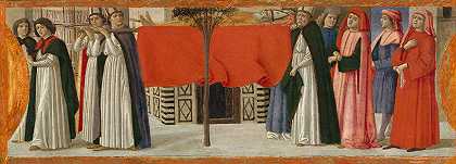 圣泽诺比乌斯的葬礼`The Burial of Saint Zenobius (ca. 1479) by Davide Ghirlandaio