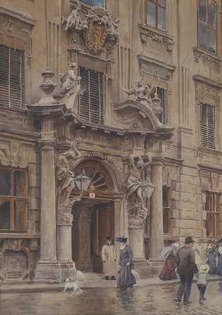 金斯基宫的大门`Das Portal Des Palais Kinsky (1901~1902) by Ernst Graner
