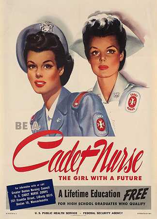 当一名实习护士`Be a Cadet Nurse (1944) by Jon Whitcomb