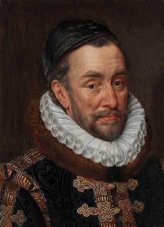 奥兰治王子威廉一世肖像`Portrait of William I, Prince of Orange (c. 1579) by Adriaen Thomasz. Key