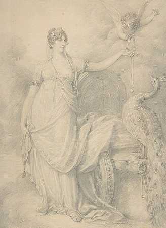 拉维尼亚，斯宾塞伯爵夫人扮演朱诺`Lavinia, Countess Spencer as Juno (ca. 1806) by Richard Cosway