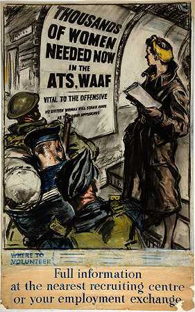 现在ATS需要成千上万的女性。WAAF。对进攻至关重要`Thousands of women needed now in the ATS.WAAF. Vital to the offensive (1939~1946)