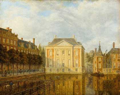 毛里塔尼亚景观`View of the Mauritshuis (c. 1830) by Augustus Wijnantz