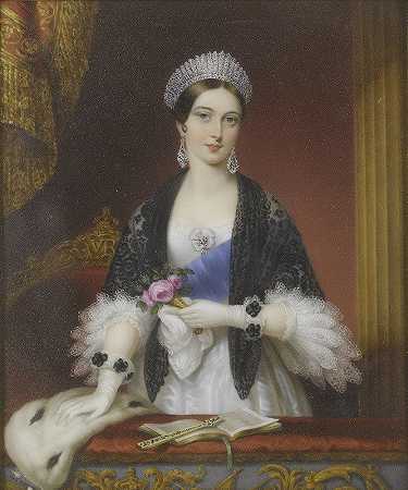维多利亚女王剧院`Queen Victoria At The Theatre by Sophie Liénard