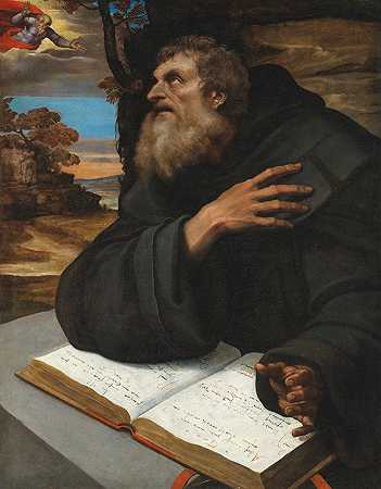 圣安东尼·阿博特的愿景`The Vision of Saint Anthony Abbot by Sebastiano del Piombo