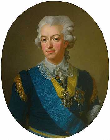 瑞典国王古斯塔夫斯三世`King Gustavus III of Sweden by Lorens Pasch the Younger