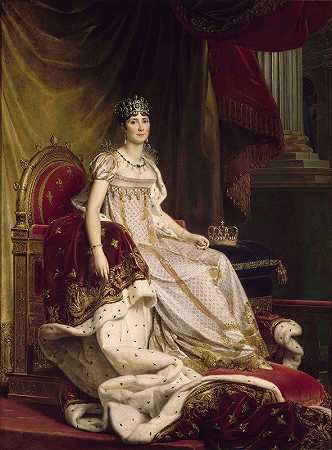 加冕服中的约瑟芬`Joséphine in coronation costume (1807~1808) by François Gérard