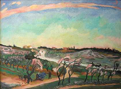 通往尼姆的路`The Road to Nimes (1911 – 1915) by Henri Doucet