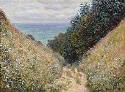 Pourville La Cavée路`Road at La Cavée, Pourville (1882) by Claude Monet