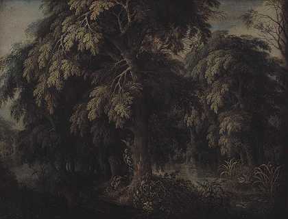 森林景观`Wooded Landscape (1615 – 1620) by Alexander Keirincx