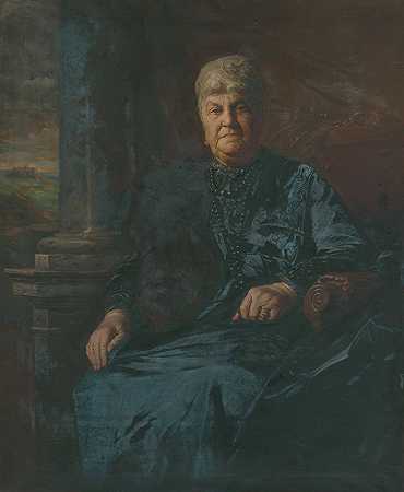 查科夫伯爵夫人画像`Portrait of Countess Csákyová (1923) by Andrej Bača