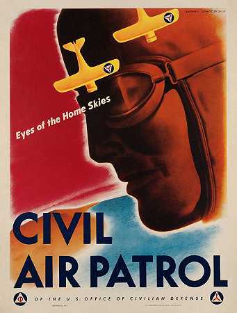 民航巡逻队`Civil Air Patrol (1943) by Clayton Kenney