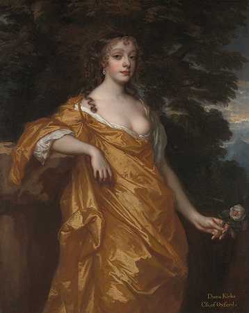 戴安娜·柯克，后来的牛津伯爵夫人`Diana Kirke, later Countess of Oxford (ca. 1665) by Sir Peter Lely