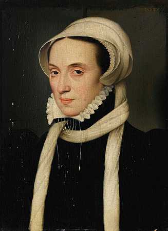 丹麦克里斯蒂娜的肖像，米兰公爵夫人`Portrait Of Christina Of Denmark, Duchess Of Milan by François Clouet