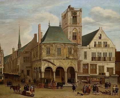 旧市政厅`The old town hall (1657 – 1689) by Jacob van der Ulft