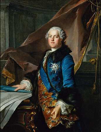肖像亚伯·泊松，马里尼侯爵`Portrait dAbel Poisson, marquis de Marigny (1755) by Louis Tocqué