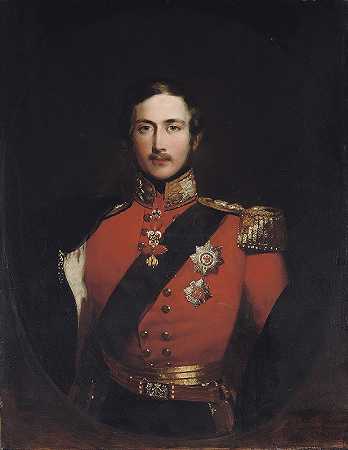 阿尔伯特王子肖像`Portrait Of Prince Albert (1842) by John Lucas