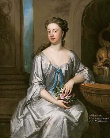 波顿公爵夫人亨丽埃塔·克罗夫茨夫人`Lady Henrietta Crofts, Duchess of Bolton (circa 1715) by Sir Godfrey Kneller