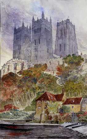 英国达勒姆大教堂`Durham Cathedral, England (1913) by Cass Gilbert