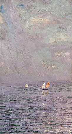 在海上`At Sea (1918) by Nikolai Nikanorovich Dubovskoy