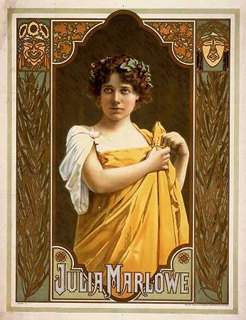 朱莉娅·马洛`Julia Marlowe (1899) by Strobridge and Co. Lith.