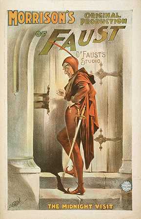 莫里森《浮士德》的原创作品`Morrisons original production of Faust (1896) by Liebler and Maass Lith.