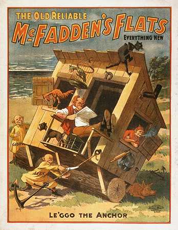 老牌可靠的麦克法登一切都是新的。`The old reliable McFaddens flats everything new. (1902) by U.S. Lithograph Co.