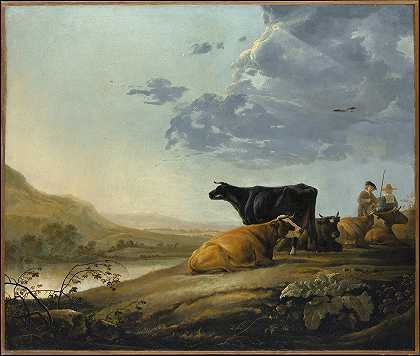 带着奶牛的年轻牧民`Young Herdsmen with Cows (ca. 1655–60) by Aelbert Cuyp