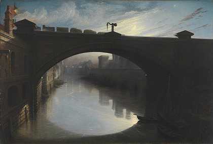 佩斯利河上的铁路桥`Railway Bridge over the River Cart, Paisley by Waller Hugh Paton