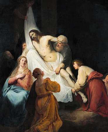 从十字架上下来`The Descent from the Cross (1633) by Pieter Fransz. de Grebber